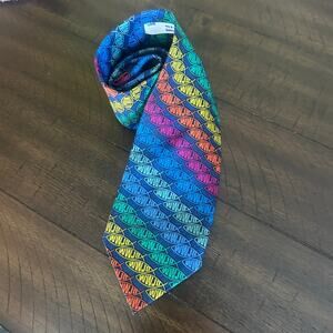 Vintage 1999 Rainbow WWJD What Would Jesus Do Pride Tie